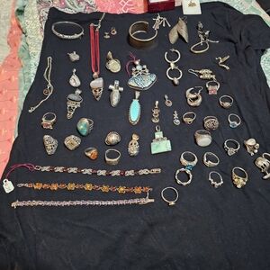 Elegant Silver and Turquoise Jewelry Set